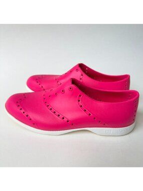 BiiON Wingtip Oxford Spikeless Golf Shoes Pink Size M8-W10